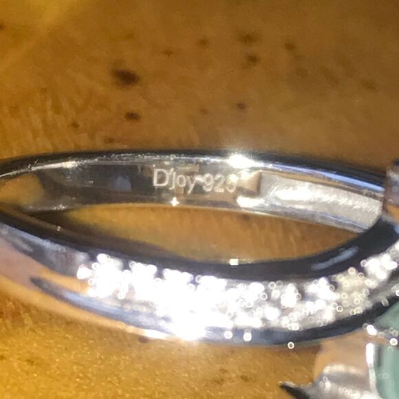 Natural Grandidierite Sterling Silver Flower Bypass Ring Size 7 - Picture 7 of 9